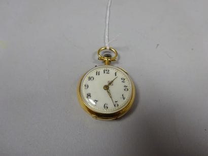 Montre de col en or jaune (750). 

Cache...