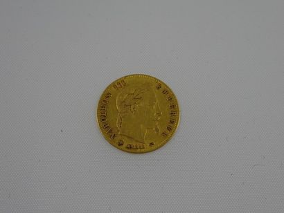 FRANCE

Une pièce de 5 francs en or jaune,...