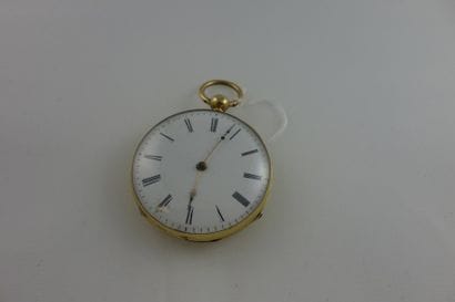 Montre de gousset en or jaune (750). 

Cache...