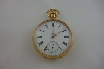 Montre de gousset en or jaune (750). 

Cache...