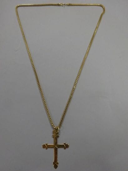 Chaine de cou en or jaune (750), retenant...