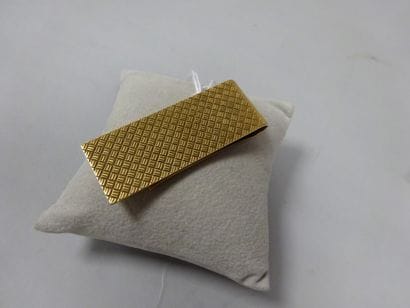 Pince à billets en or jaune (585) à motifs...