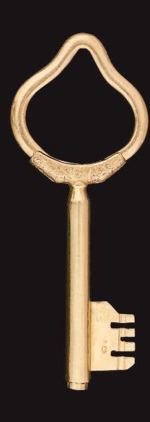 ANDRE COL Porte clef en or partiellement...