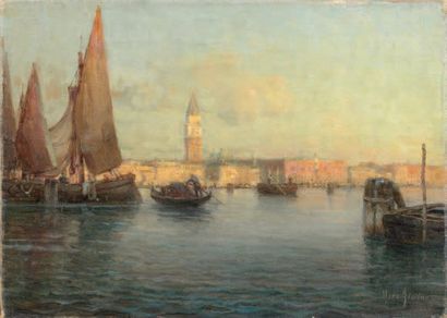 Marc ALDINE (1912-1975)
Vue de Venise. Huile...
