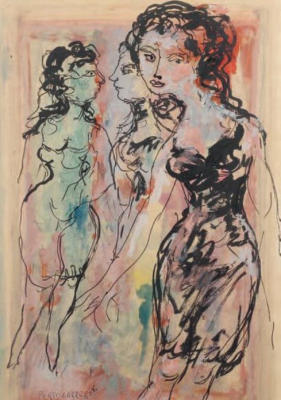 René PORTOCARRERO (1912-1986)
Trois femmes,...