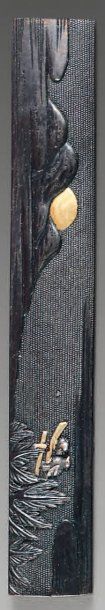 Kozuka en shibuichi nanako ji ciselé et incrusté...
