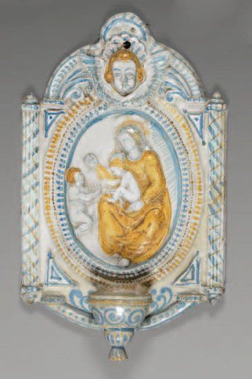 Italie, TOSCANE
Grand bénitier à décor 