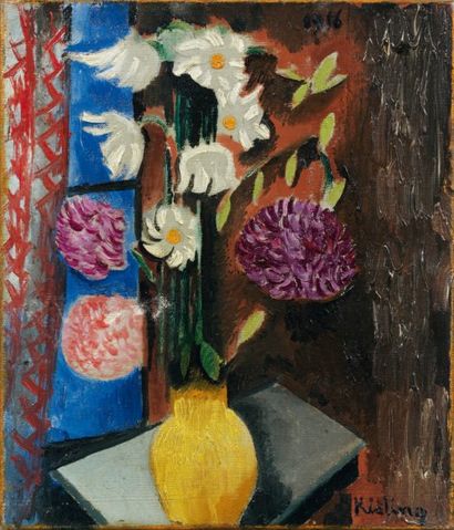Moïse KISLING (1891-1953)
Bouquet de dahlias...