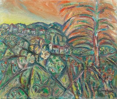 Pinchus KREMEGNE (1890-1981)
Paysage. Huile...