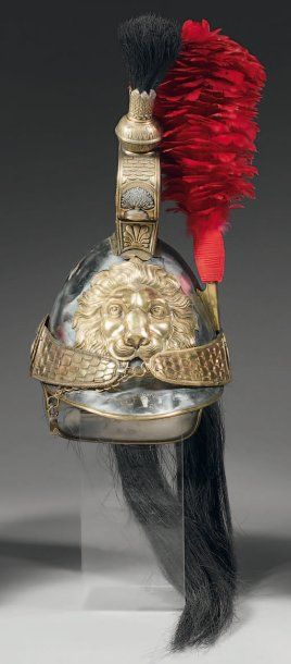 Belgique Casque à cimier de Cuirassier Belge,...