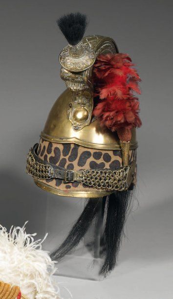 Casque à cimier de Dragon, modèle 1855. Bombe,...