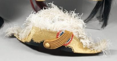 Bicorne de général de Brigade en feutre taupé,...
