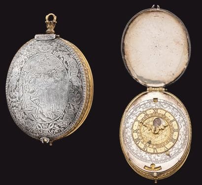 Montre astronomique à folio signée 