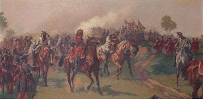 Victor HUEN (1874-1939)
Le retour des troupes....