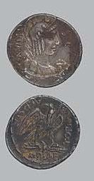 PLAETORIA (69 av. J.C.)
Denier. Buste de...