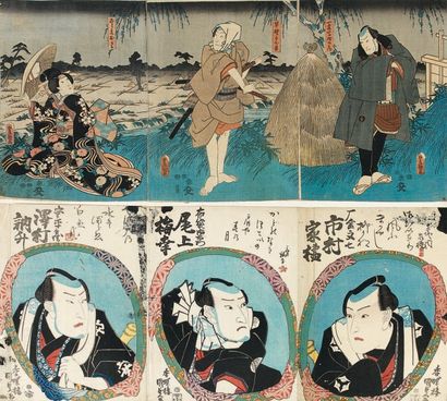 KUNISADA et TOYOKUNI III
Ensemble de six...