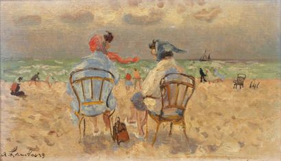 André HAMBOURG (1909-1999)
Vent sur la plage,...