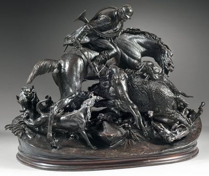 Jules MOIGNIEZ (1835-1894)
La charge du sanglier....