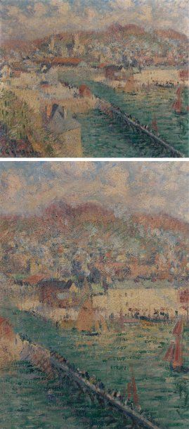 Gustave LOISEAU (1865-1935)
Port de Fécamp....