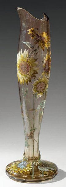 Emile GALLÉ (1846-1904)
Grand vase cornet...