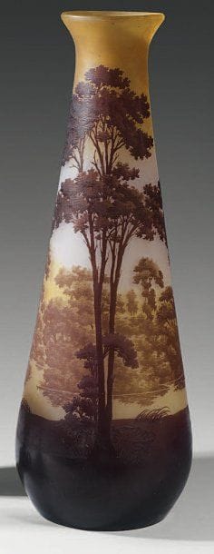 Emile GALLÉ (1846-1904)
Vase conique à col...