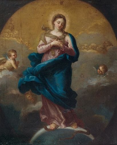 ECOLE FRANCAISE du XVIIIème siècle
La Vierge...