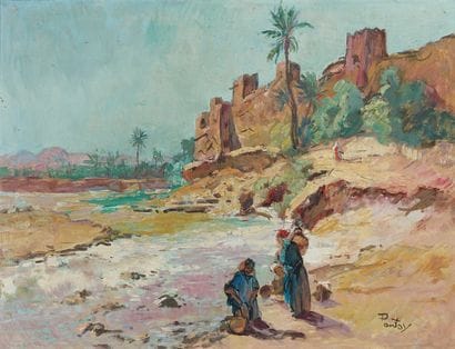 Henri PONTOY (1888-1968)
Lavandières au pied...