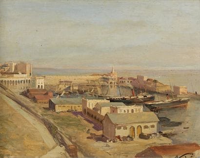 Maxime NOIRÉ (1831-1927)
Vue du port d'Alger....