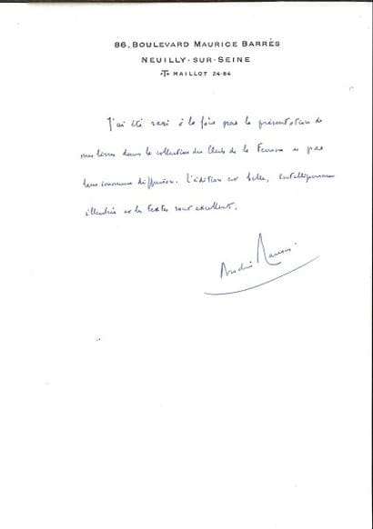 ÉCRIVAINS. Réunion de 6 lettres ou billets...
