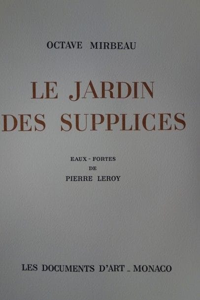 MIRBEAU (Octave).


Le Jardin des Supplices....