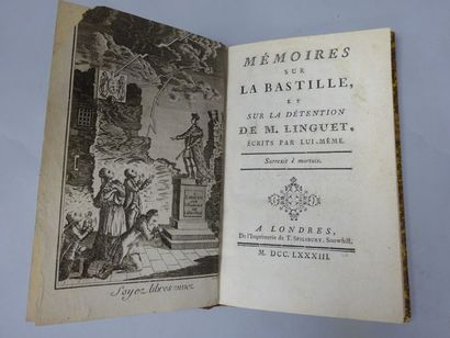 LINGUET M. de, Mémoires sur la Bastille et...