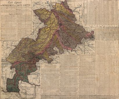 Carte agricole du département de Haute Garonne....