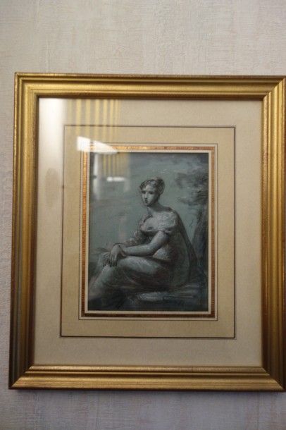 École du XIXème siècle

Portrait d'une élégante...