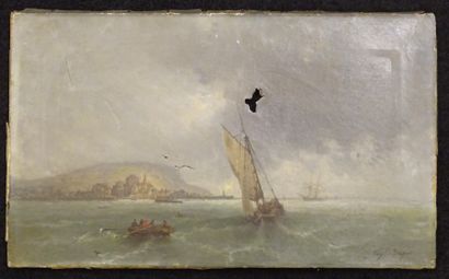 Tony-François DE BERGUE (1820-1890)

Barque...