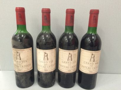 Château LATOUR

4 bouteilles, 1969. 

Niveaux...