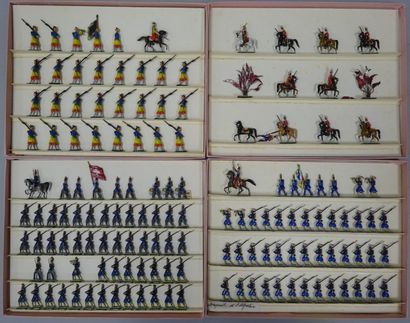 Lot de soldats de plomb polychromés.

En...