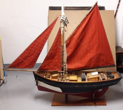 Sloop coquillier sous pavillon breton, immatriculé...