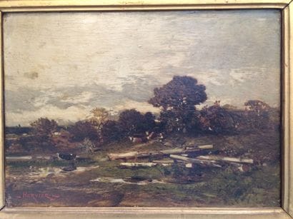 Louis Adolphe HERVIER (1818-1879)
Paysage.

Huile...