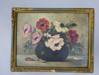 Emilie CHARMY (1878-1974)
Bouquet d'anémones,.

Huile...