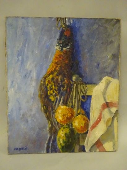 Ecole du XXème siècle

Nature morte au faisan.

Huile...