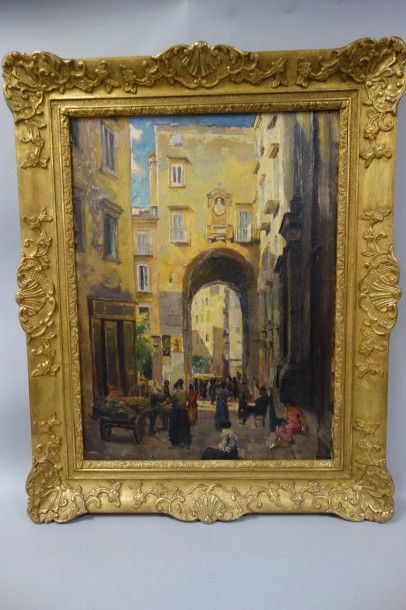 Louis P. SZANTO (1889-1965) 
Ruelle animée...