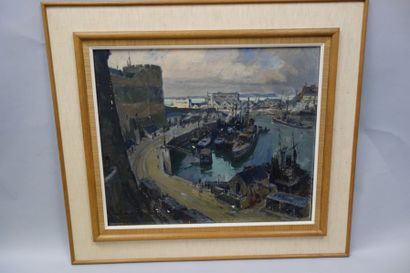 Ernest MARCEL-LAURENT (XXe) 
Port de Brest.

Huile...
