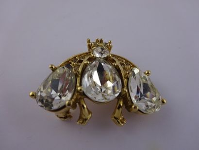 DIOR
Broche fantaisie en métal doré en forme...