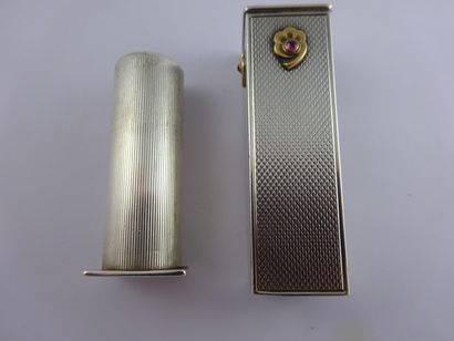 Etui de rouge à lèvres en argent (925) à...