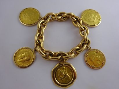 MONNAIES D'OR
Bracelet en or jaune (750)...