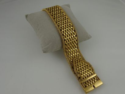 Bracelet ruban ajouré en or jaune (750) à...