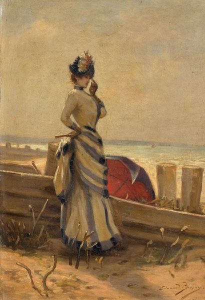 Edouard BISSON (1856-1939)
Elégante en bord...