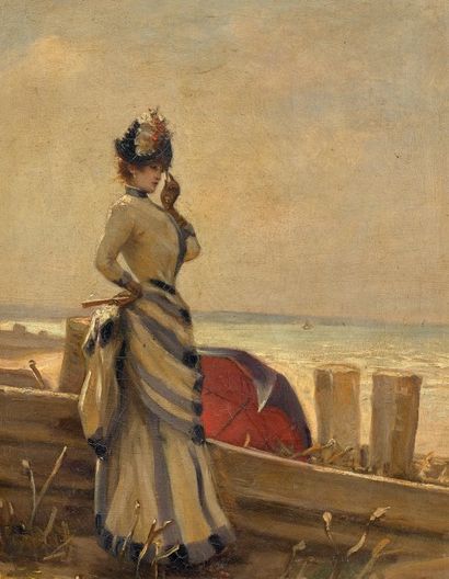 Edouard BISSON (1856-1939)
Elégante en bord...