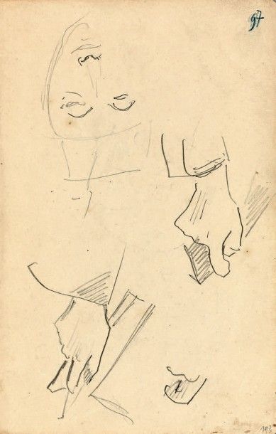 Paul GAUGUIN (1848-1903)
Etudes de mains...