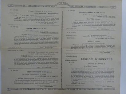 Rare ensemble de six carnets de vol du pilote...